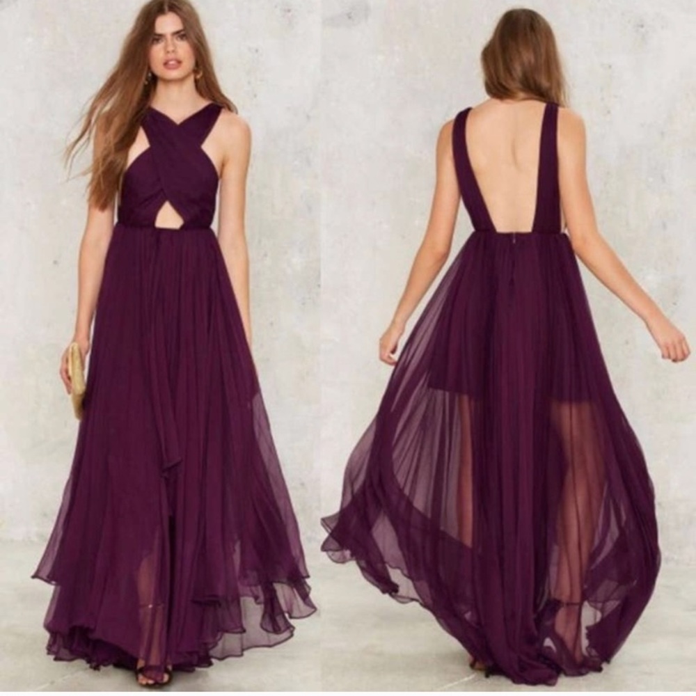 Aubergine Maxi dress